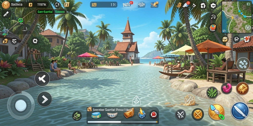 Screenshot gameplay 797K yang penuh warna dan menyenangkan.