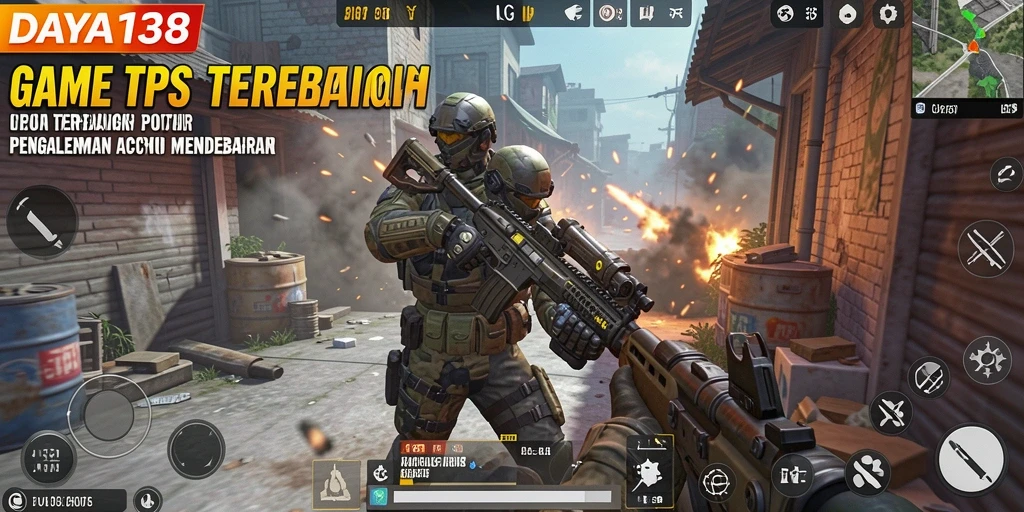 Tampilan gameplay seru dalam <strong>DAYA138</strong> selama pertempuran TPS yang mendebarkan.