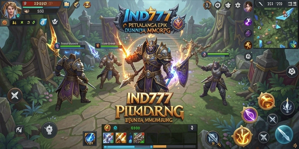Tampilan seru gameplay MMORPG dalam IND777 yang menarik dan mendalam.