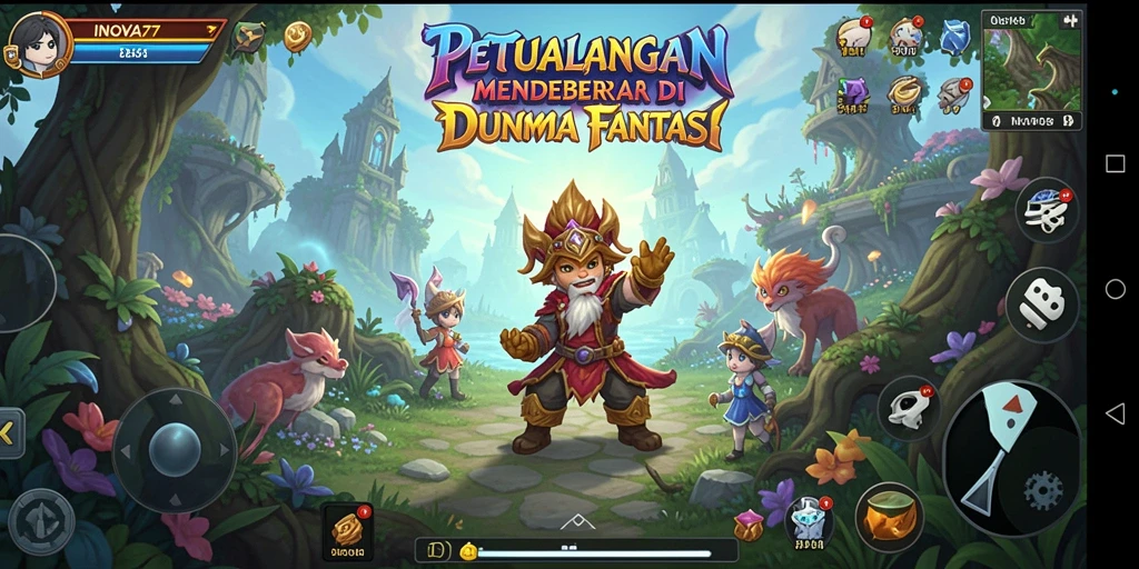 Screenshot INOVA77 menampilkan aksi petualangan yang mendebarkan.