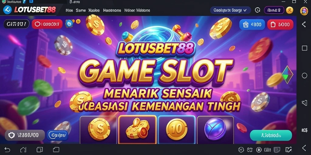 Tangkapan layar LOTUSBET88 menampilkan gameplay Slot yang menarik dan berwarna-warni.