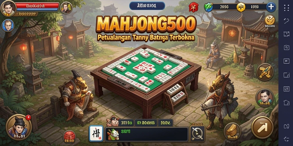 Tampilan menarik dari gameplay MAHJONG500 yang menakjubkan.