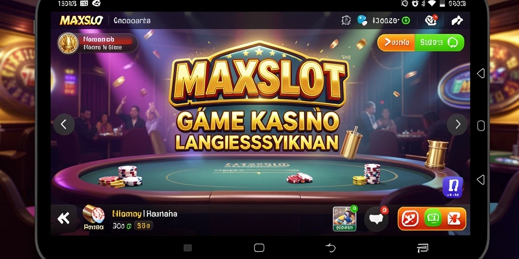 Screenshot gameplay <strong>MAXSLOT</strong> menampilkan dealer langsung dan interaksi pemain yang seru.