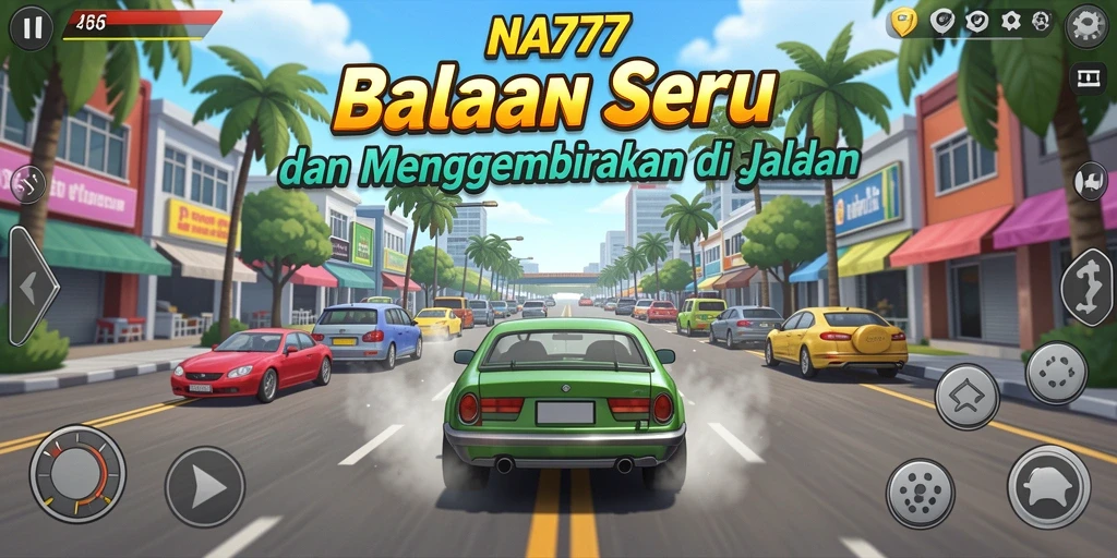 Screenshot NA777 menampilkan aksi balapan yang mendebarkan.