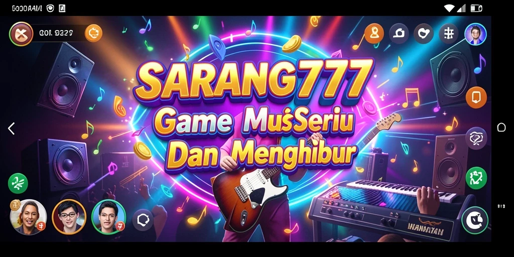 Tampilan menarik dari gameplay SARANG777 yang menampilkan alunan musik.