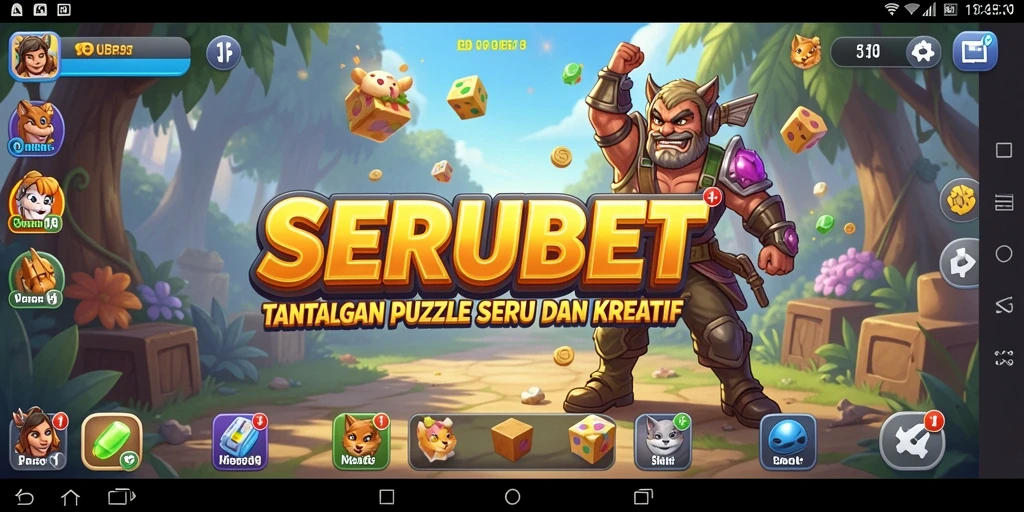 Tampilan gameplay dari SERUBET yang menantang teka-teki.