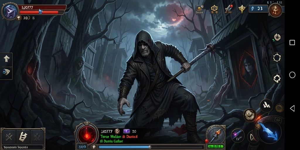 Screenshot gameplay menyeramkan di SJO777 dengan suasana menegangkan.