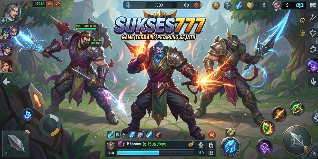 Tampilan menawan dari gameplay MOBA SUKSES777.