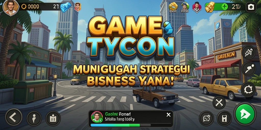 Tampilan gameplay V21 dengan elemen strategis Tycoon yang menarik.