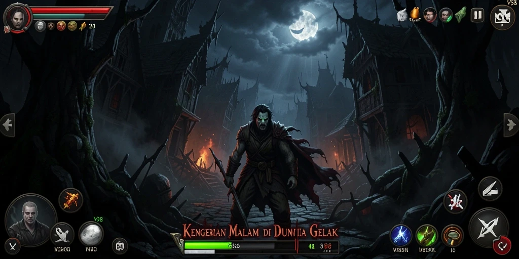 Pengalaman gameplay menegangkan dalam suasana kegelapan.