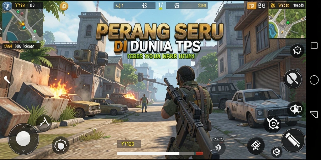 Screenshot gameplay YY123 menampilkan aksi pertempuran seru.